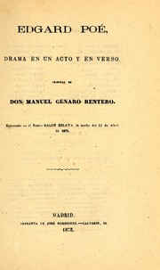 Front cover of Edgard Poé by Manuel Genaro Rentero