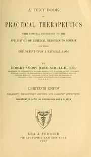 Cover of A text-book of practical therapeutics by H. A. Hare