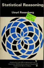 Cover of Statistical reasoning by Lloyd Rosenberg