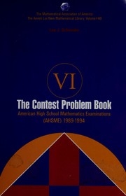 Front cover of The contest problem book VI by Leo J Schneider