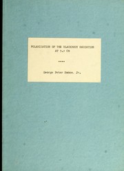 Front cover of Polarization of the blackbody radiation at 302 cm by George Peter Nanos