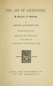 Cover of The art of literature by Arthur Schopenhauer