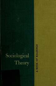 Cover of Sociological theory: a book of readings by Lewis A. Coser