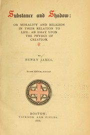 Cover of Substance and shadow by Henry James