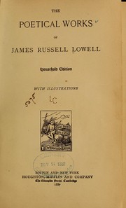 Front cover of The poetical works of James Russell Lowell by James Russell Lowell