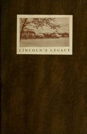 Front cover of Lincoln's legacy by Samuel John Arthur