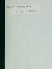 Front cover of A tribute to Abraham Lincoln by P. J. Cormican