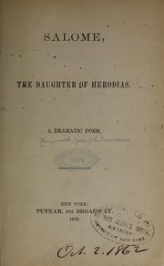 Cover of Salome by J. C. Heywood
