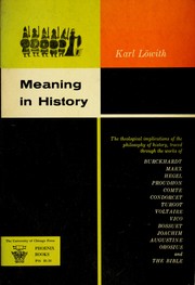 Front cover of Meaning in history by Karl Löwith