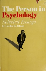 Front cover of The Person in psychology by Gordon W. Allport