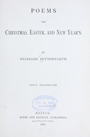 Cover of Poems for Christmas, Easter, and New Year's by Hezekiah Butterworth