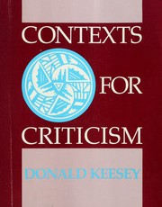 Front cover of Contexts for criticism by Donald Keesey