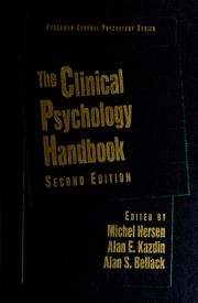 Front cover of The Clinical psychology handbook by Michel Hersen