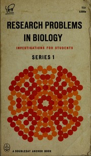 Front cover of Research problems in biology by Biological Sciences Curriculum Study
