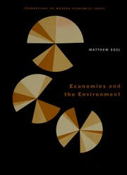 Front cover of Economies and the environment by Matthew Edel