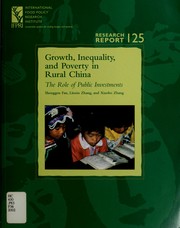 Front cover of Growth, inequality, and poverty in rural China by Shenggen Fan