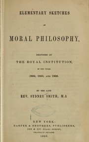 Cover of Elementary sketches of moral philosophy by Sydney Smith
