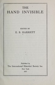 Front cover of The hand invisible by Curzon, Walter L. (Spirit)