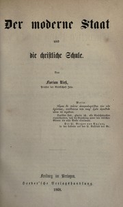 Front cover of Der moderne Staat und die christliche Schule by Florian Riess