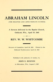 Front cover of Abraham Lincoln (the beloved and affectionate father) by Winchester William Whitcombe
