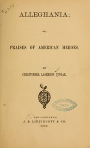 Front cover of Alleghania by Christopher Laomedon Pindar