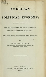 Front cover of American political economy by Francis Bowen