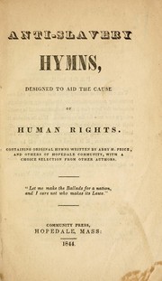 Cover of Anti-slavery hymns, designed to aid the cause of human rights by George W. Stacy