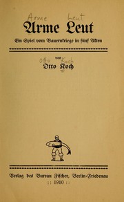 Cover of Arme Leut by Otto Koch
