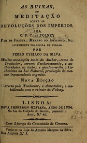 Front cover of As ruinas by Constantin-François Volney