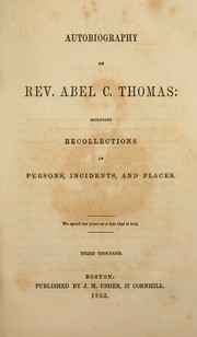 Front cover of Autobiography of Rev. Abel C. Thomas by Abel C. Thomas