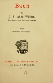 Front cover of Bach by Charles Francis Abdy Williams