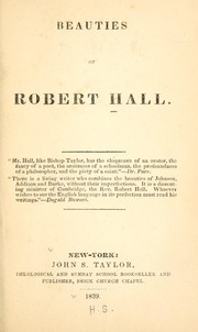 Cover of Beauties of Robert Hall by Hall, Robert