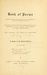 Front cover of Book of poems by James Leander Alter