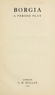 Cover of Borgia by Michael Field, pseud.