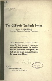 Cover of The California textbook system by Leroy E. Armstrong