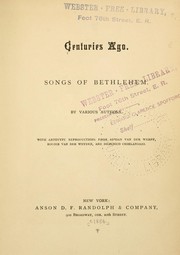 Cover of Centuries ago by Unknown