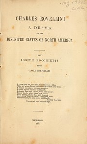 Cover of Charles Rovellini by Joseph Rocchietti