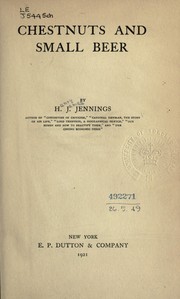 Front cover of Chestnuts and small beer by Henry James Jennings