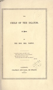 Cover of The Child of the Islands, a poem by Caroline Sheridan Norton
