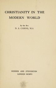 Front cover of Christianity in the modern world by D. S. Cairns