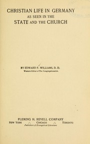Front cover of Christian life in Germany by Williams, Edward F.