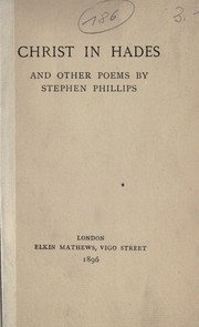 Front cover of Christ in Hades, and other poems by Stephen Phillips