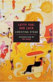 Cover of Letty Fox by Christina Stead