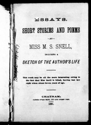 Front cover of Essays, short stories and poems by M. S. Snell