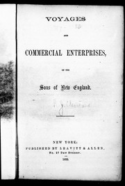 Front cover of Voyages and commercial enterprises of the sons of New England by Richard J. Cleveland