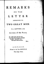 Front cover of Remarks on the Letter addressed to two great men by William Burke