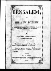 Front cover of Bensalem, or, The new economy by T. Galbraith