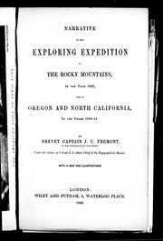 Cover of Narrative of the exploring expedition to the Rocky Mountains in the year 1842, and to Oregon and North California, in the years 1843-44 by John C. Frémont
