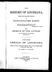 Front cover of Martin's History of Louisiana by François-Xavier Martin