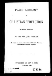 Front cover of A plain account of Christian perfection by John Wesley